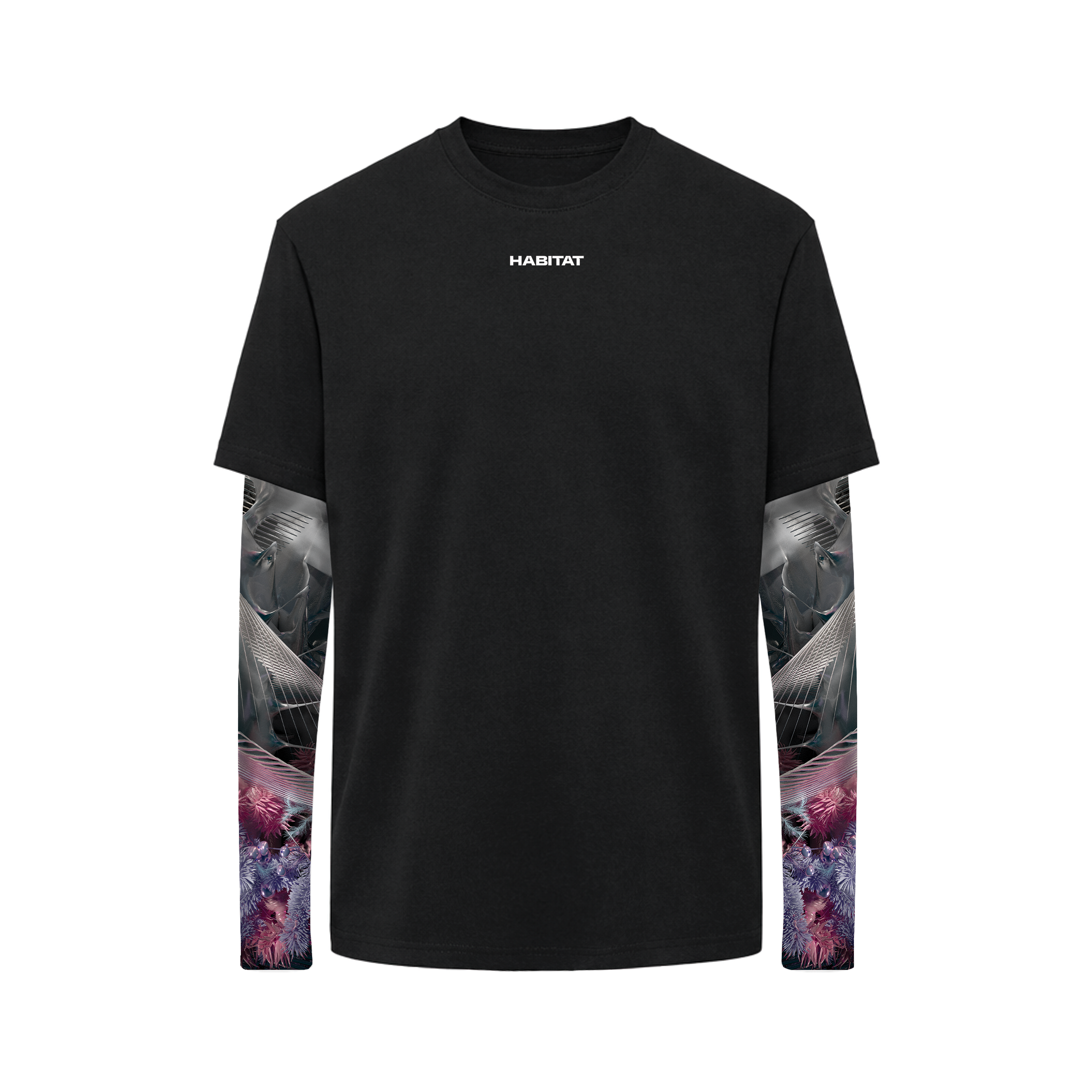 2SLEEVE PRINT BACK' LAYERED TEE - HABITAT